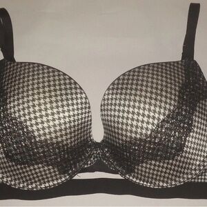 VS Houndstooth Lace Trim Bra